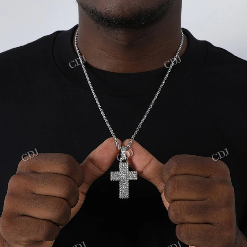 Cross Design Diamond Hip Hop pendant For Men hip hop jewelry CustomDiamJewel