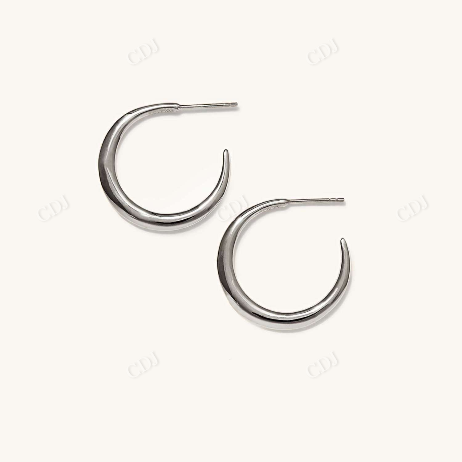 14K Solid Gold Editor Hoops Earrings For Girls  customdiamjewel   