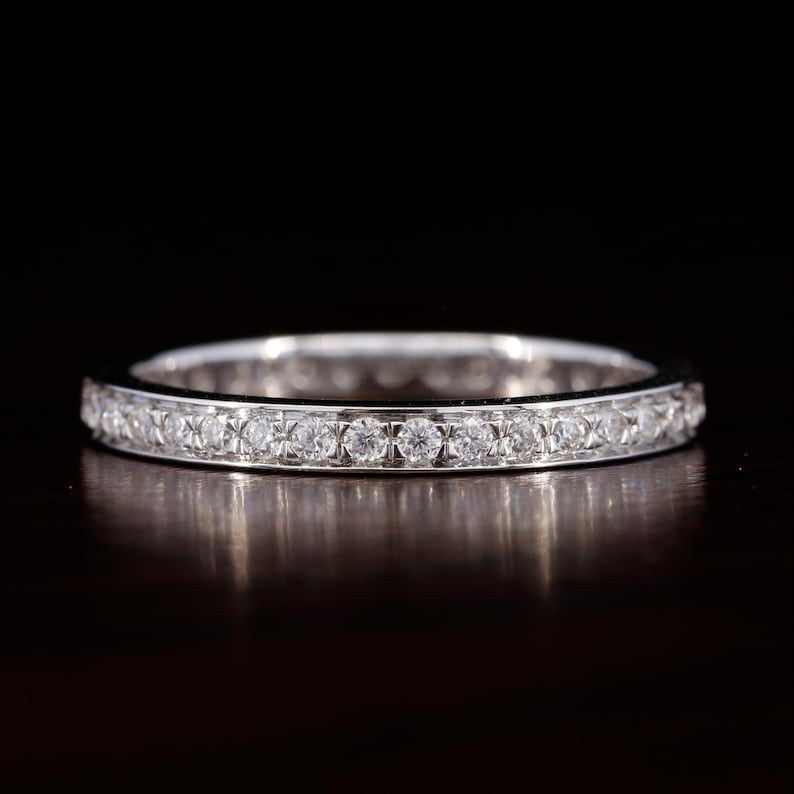 1.30 mm Round Channel Set full Eternity Stacking Band customdiamjewel