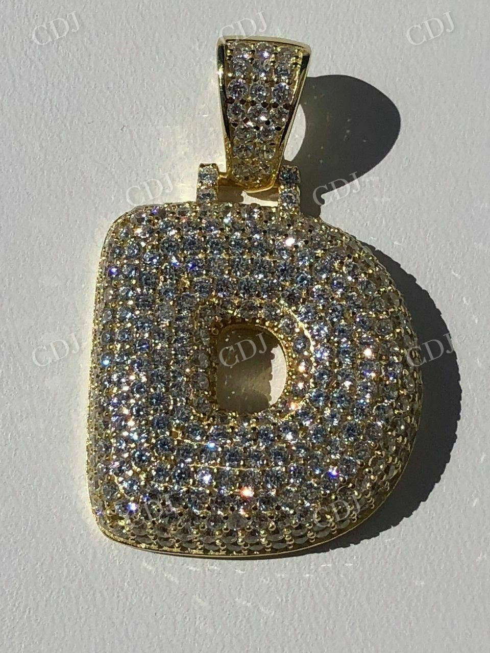 Custom Bubble Letters Initial A to Z Diamond Pendant customdiamjewel
