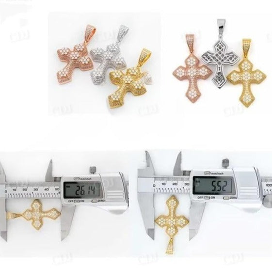 Iced Out Rapper Cross Diamond Pendant For Men customdiamjewel