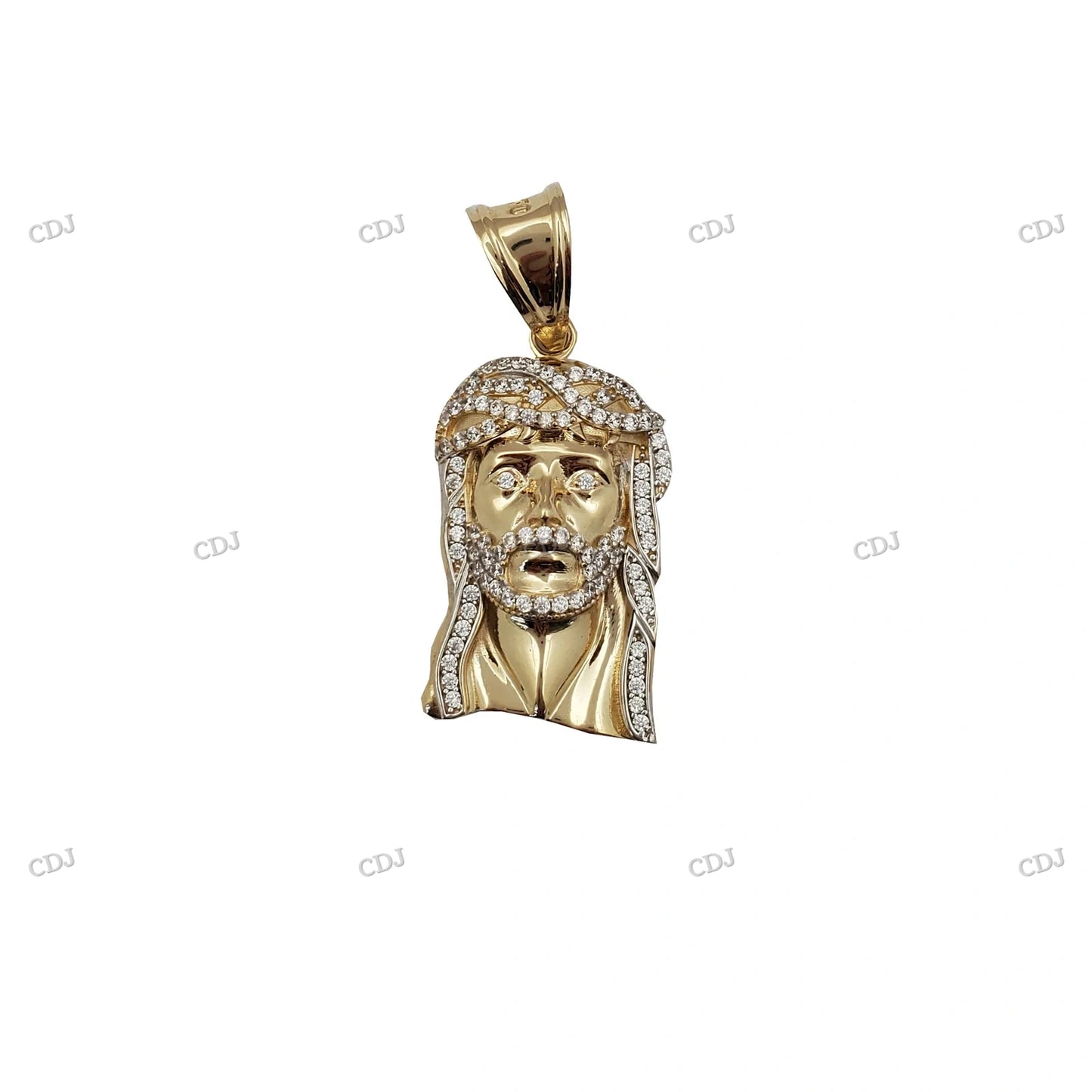 Hip Hop Moissanite Iced Out Jesus Head Pendant hip hop jewelry CustomDiamJewel
