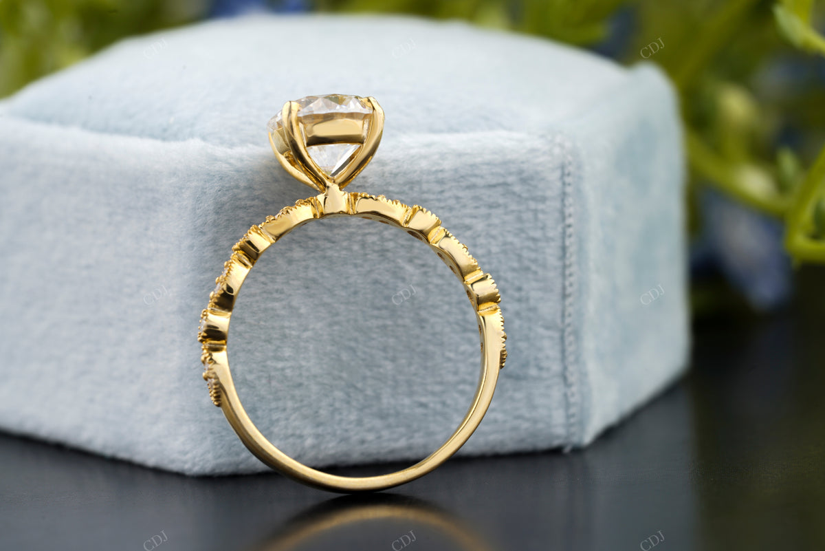 Round Lab-Grown Diamond Vintage Ring customdiamjewel