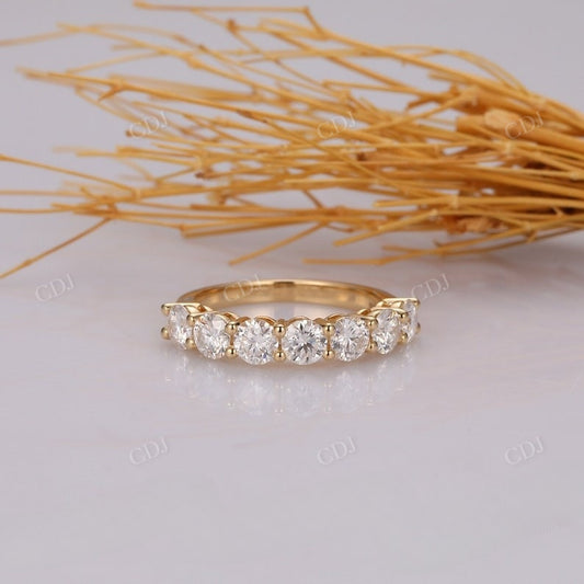 7 Stone 4mm Round Cut CVD Diamonds Wedding Band  customdiamjewel   