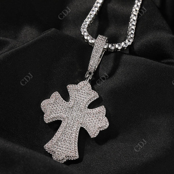 Moissanite Cross Diamond Hip Hop Pendant CustomDiamJewel