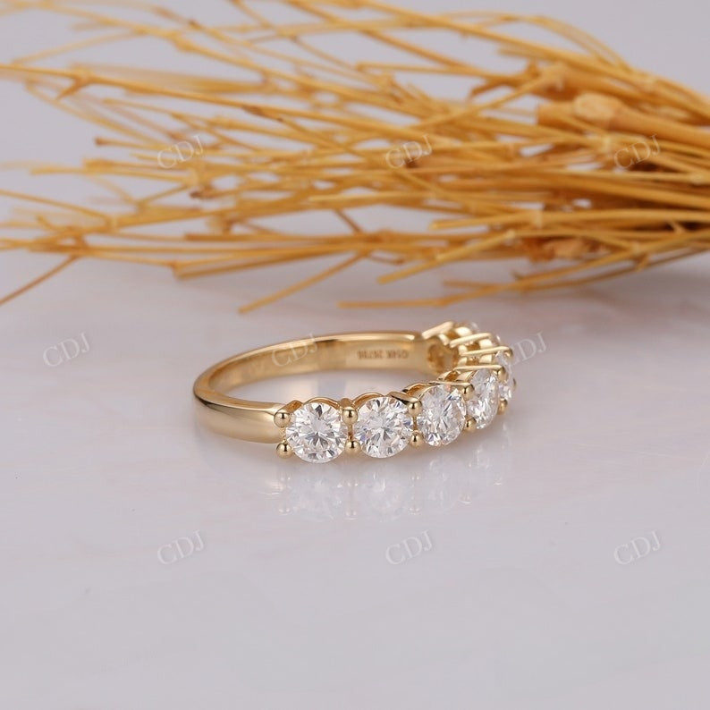 7 Stone 4mm Round Cut CVD Diamonds Wedding Band  customdiamjewel   