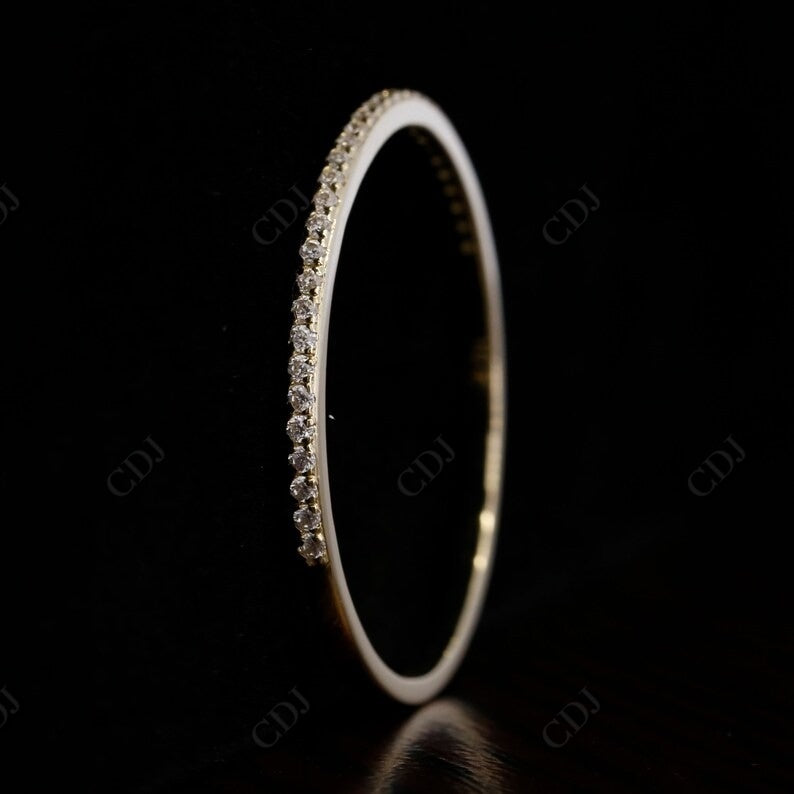 Unique Natural Diamond Half Eternity Thin Wedding Ring customdiamjewel
