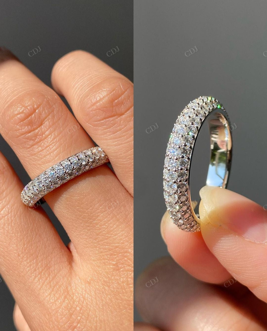 Lab Grown Diamond Round Cut Stacking Band customdiamjewel