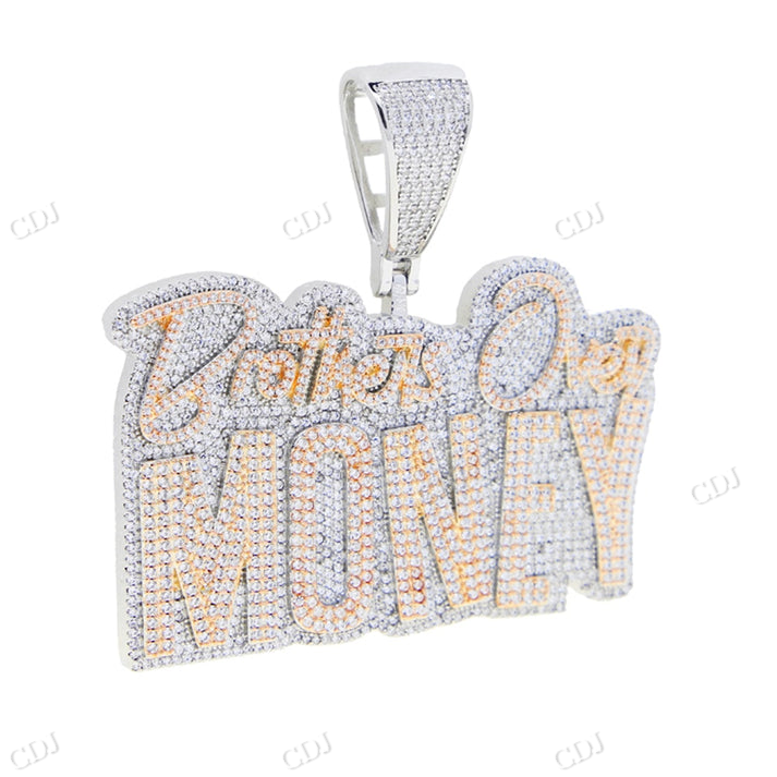 Hip Hop Two Tone Iced Out Letter Pendant hip hop jewelry CustomDiamJewel