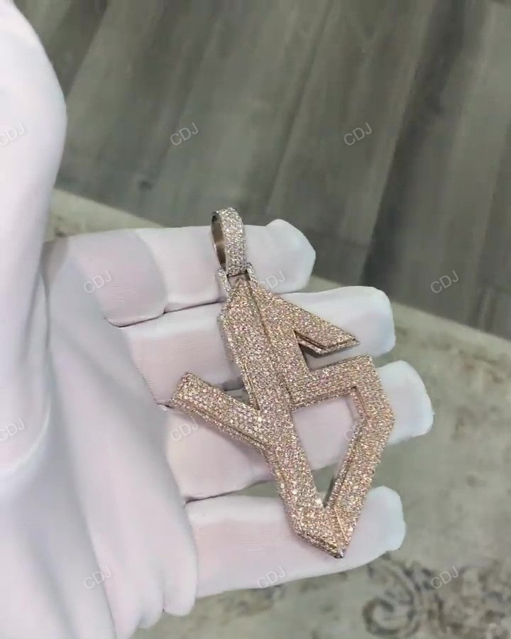 925 Sterling Silver YS Custom Letter Pendant hip hop jewelry CustomDiamJewel