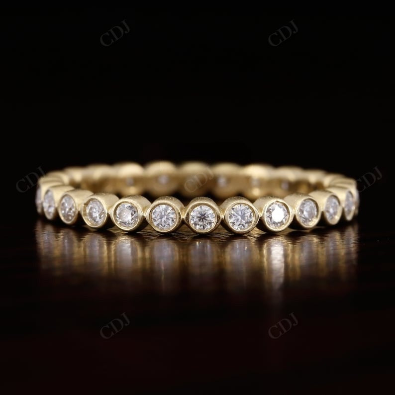 Bezel Set Round 0.45CTW Lab Grown Diamond Band customdiamjewel