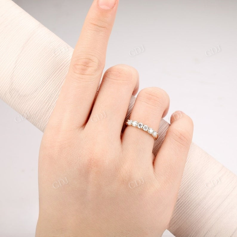 6 Round Cut Lab Grown Diamond Wedding Band customdiamjewel