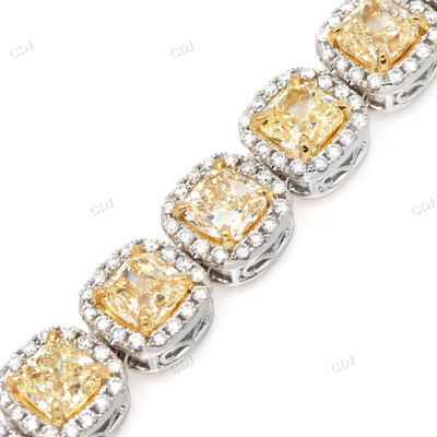 14K White Gold Diamond Iced Out Bracelet hip hop jewelry CustomDiamJewel