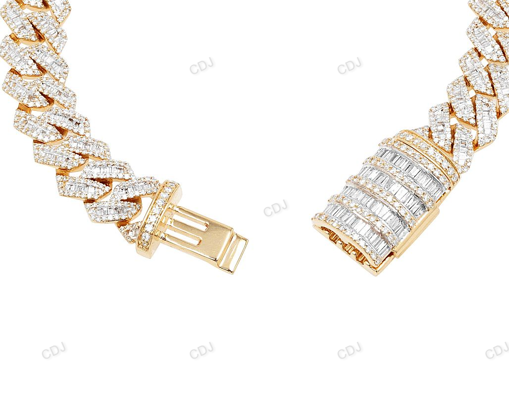 Baguatte Cut Moissanite High Quality Link Bracelet hip hop jewelry customdiamjewel