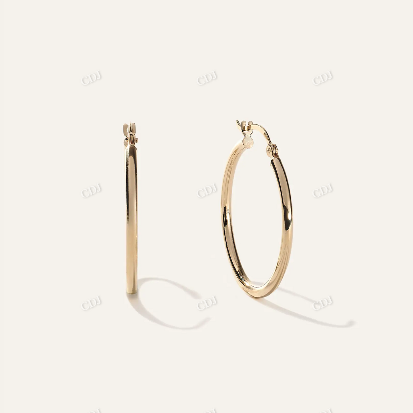 Customized 2mm Tube Hoop Earrings customdiamjewel