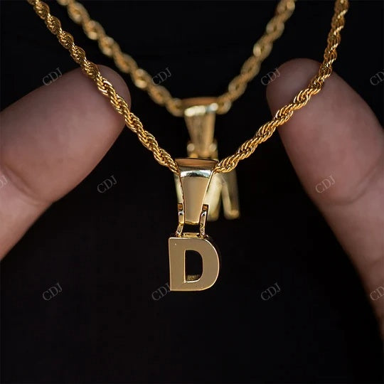 Best Price 925 Sterling Silver Larger Letter Pendant hip hop jewelry CustomDiamJewel