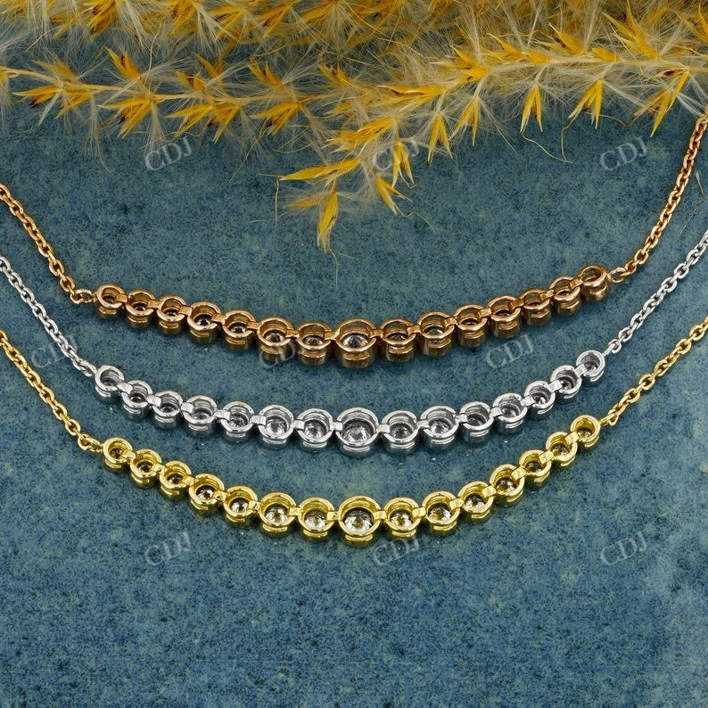 0.48CTW Bezel Set with Adjustable Bolo Chain Natural Diamond Bracelet Bezel Set Bracelet customdiamjewel