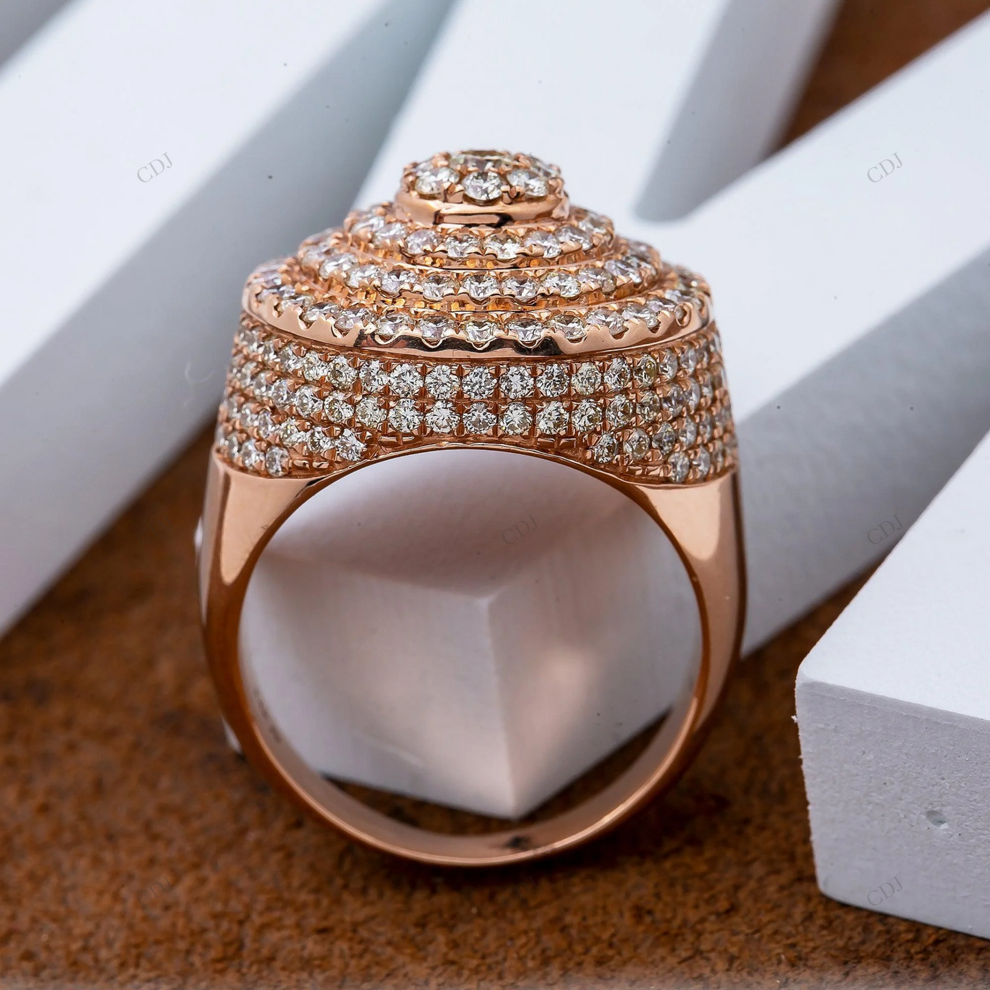 Luxury Round Cut 925 Silver Moissanite Layer Ring hip hop jewelry customdiamjewel