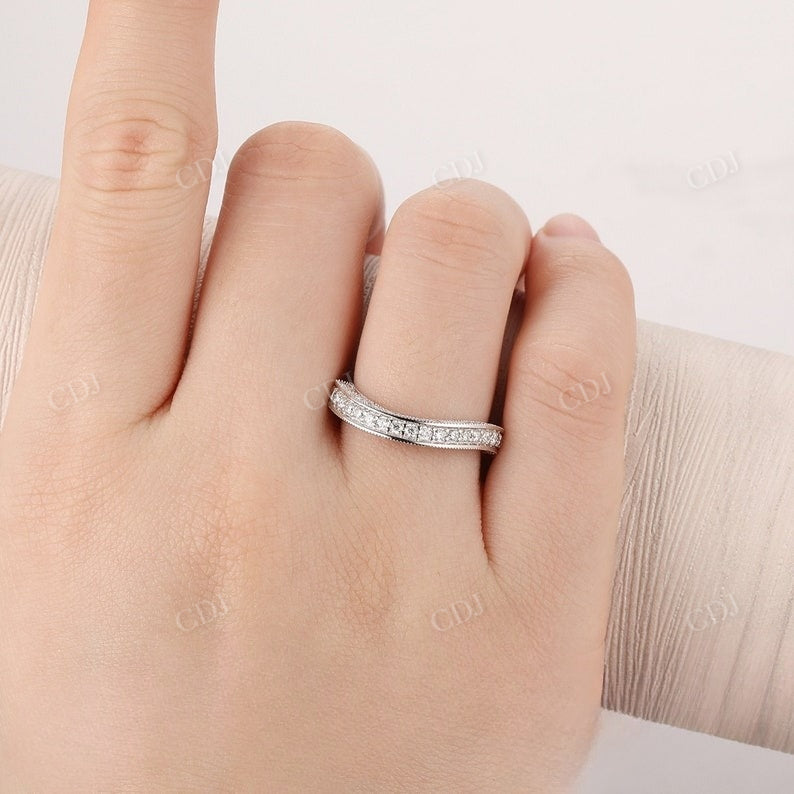 0.3CTW White Gold Lab Grown Diamond Wedding Band customdiamjewel