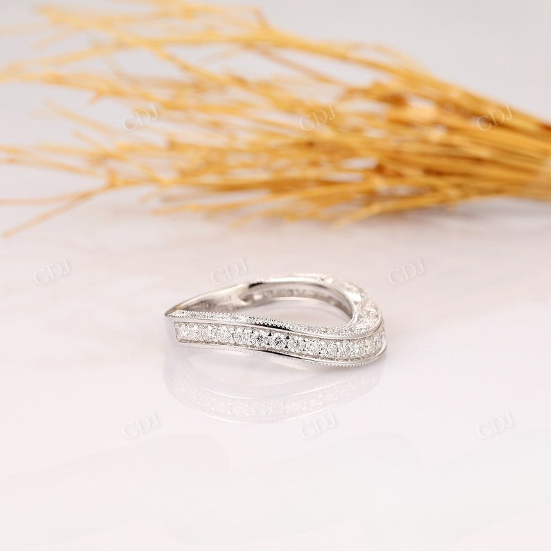0.3CTW White Gold Lab Grown Diamond Wedding Band  customdiamjewel   