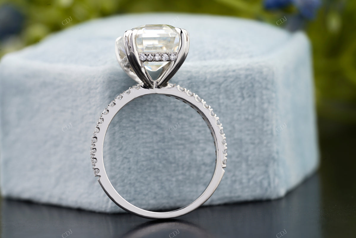 Asscher Lab-Grown Diamond Solitaire Ring customdiamjewel