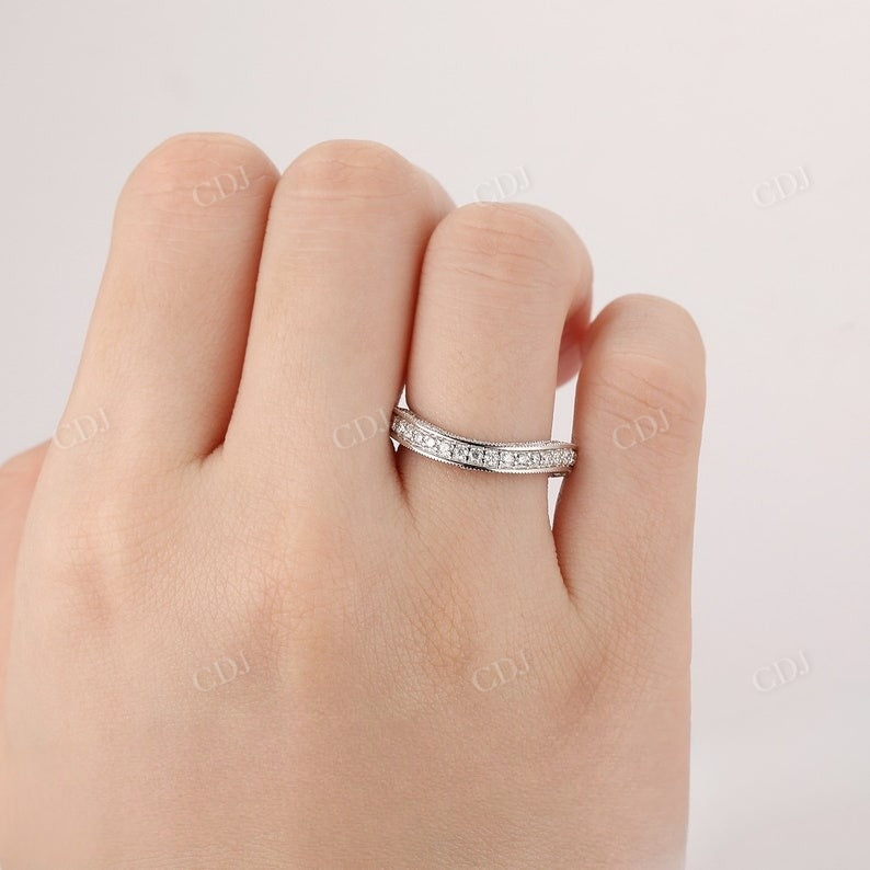 0.3CTW Vintage Curved Natural Diamond Wedding Band Wedding Band customdiamjewel