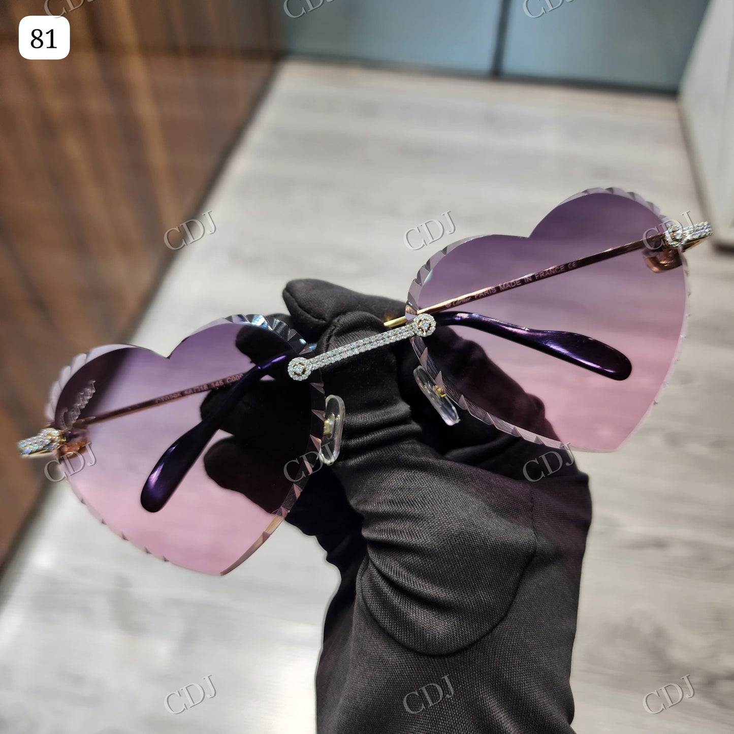 Customized VVS D Moissanite Diamond Sunglasses For Men's customdiamjewel