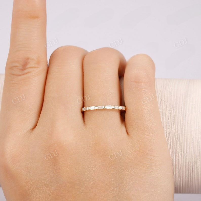 0.155CTW Baguette Cut Lab Grown Diamond Wedding Band customdiamjewel