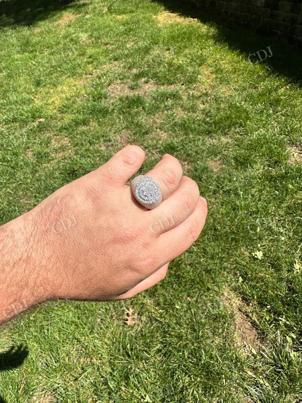 Men's Moissanite Hip Hop Iced Ring customdiamjewel