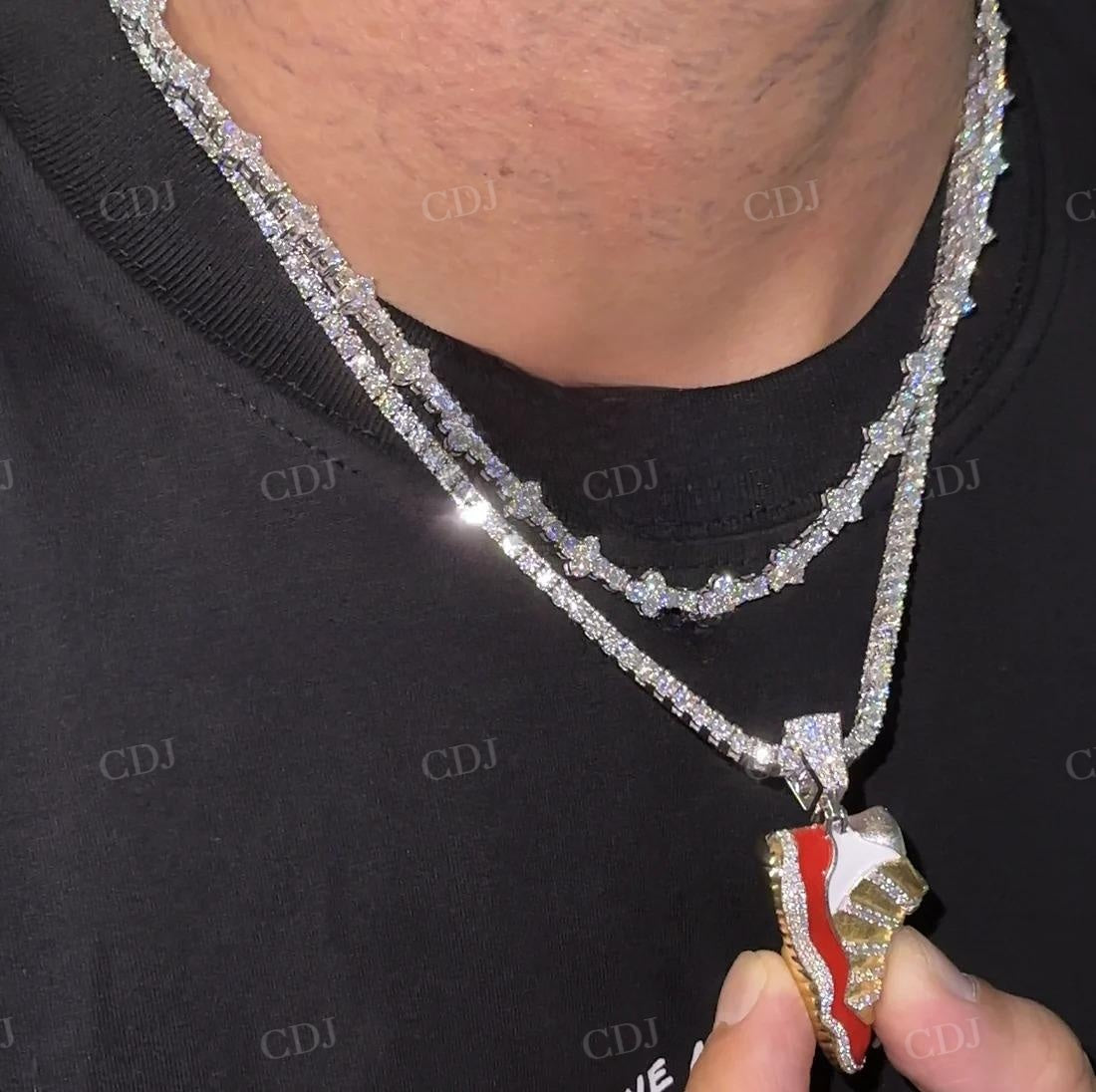 Hip Hop Iced Out Diamond Sport Shoes Pendant customdiamjewel