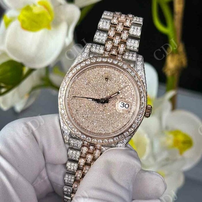 Small Bezel Diamond Rolex Jubilee Mens Watch Wholesaler customdiamjewel