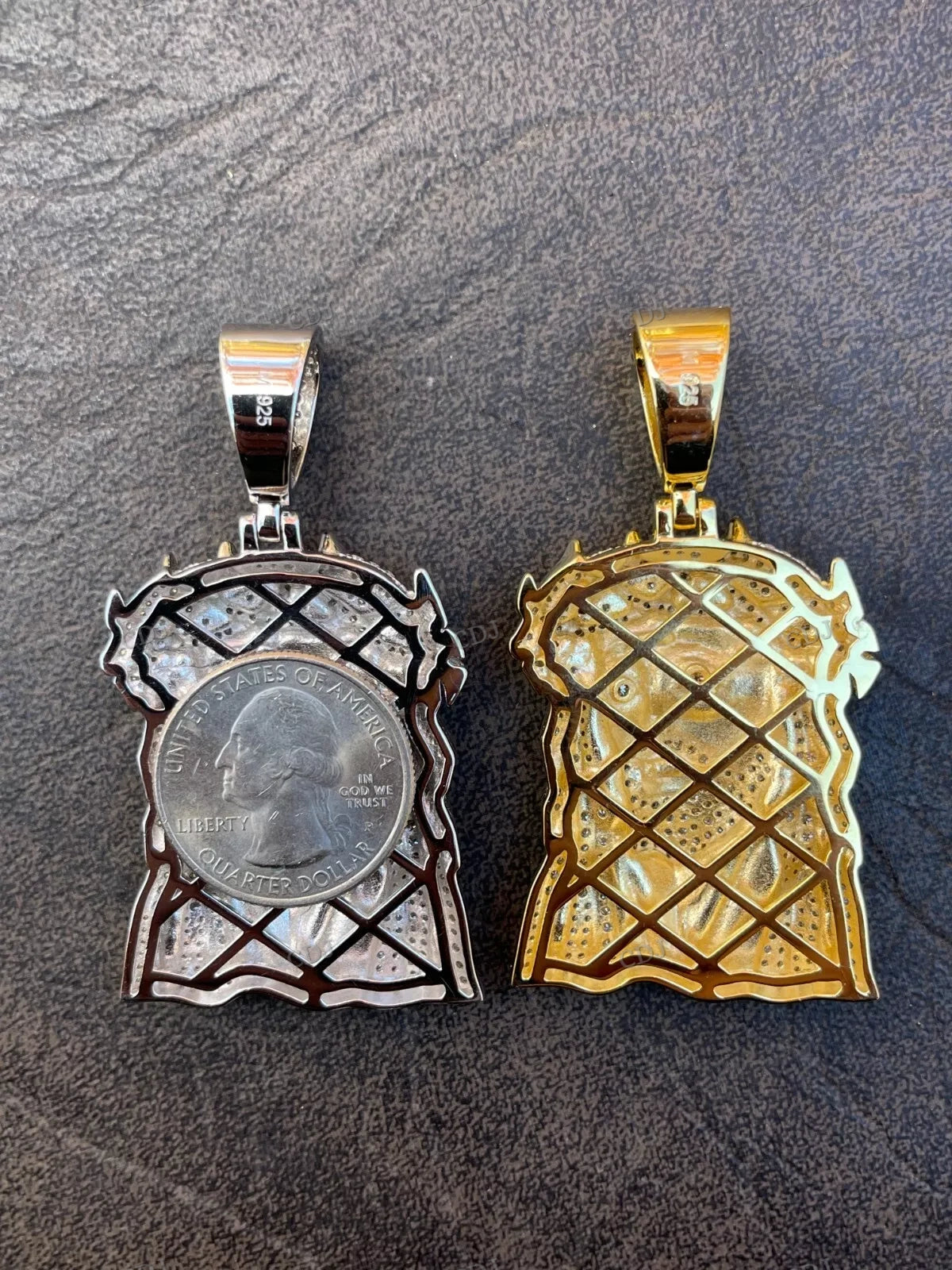 Custom Sterling Silver Jesus Head Pendant hip hop jewelry CustomDiamJewel