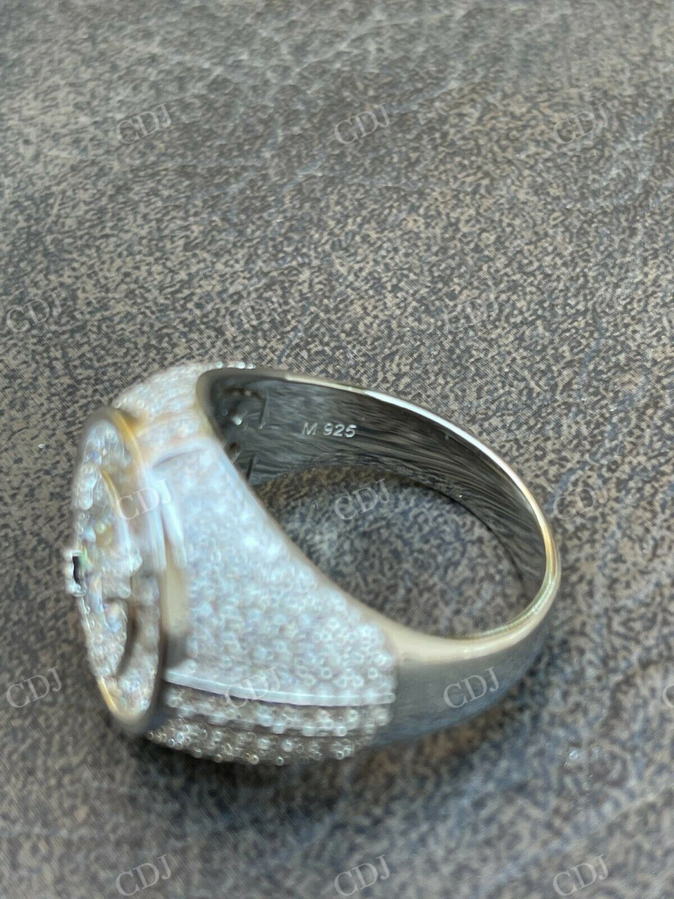 Large Designer Moissanite Iced Hip Hop Ring customdiamjewel