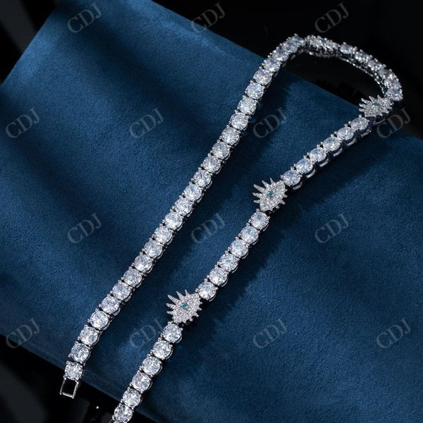 Custom Diamond Hip Hop Tennis Chain Necklace CustomDiamJewel