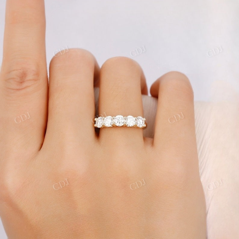 2.0mm Five Stone Natural Diamond Wedding Band Wedding Band customdiamjewel