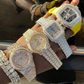 AP Chrono Silicone Strap Natural Diamond Watch  customdiamjewel   