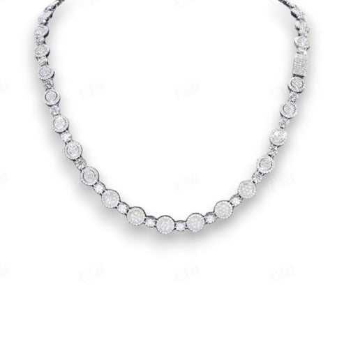 Cluster Real Natural Diamond Halo Set Hip Hop Chain For Mens hip hop jewelry CustomDiamJewel