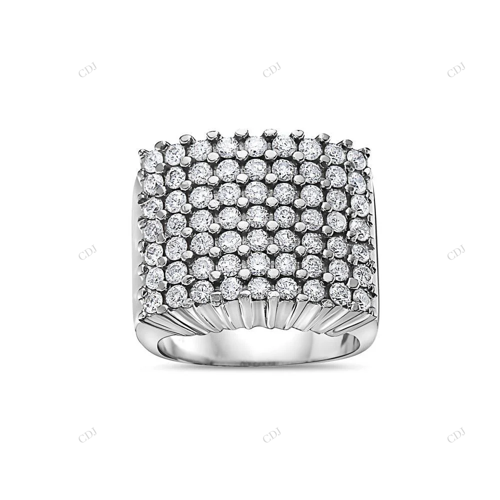 Custom Sterling Silver Moissanite Hip Hop Ring hip hop jewelry customdiamjewel