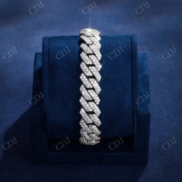 Moissanite Miami Cuban Link Bracelet CustomDiamJewel