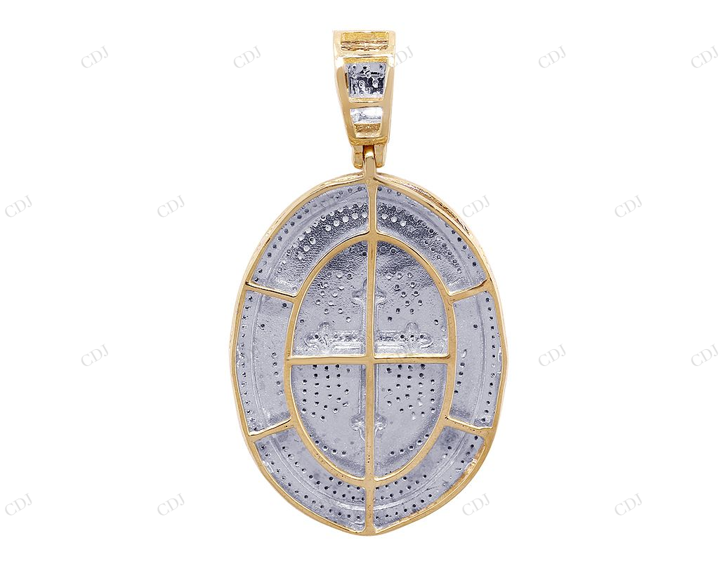 1.7 Inch 14K Gold Lab Grown Diamond Cross Medallion Pendant Hip Hop Pendent CustomDiamJewel