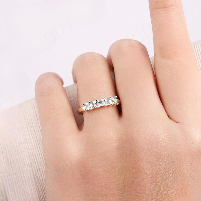 3mm Princess Cut VVS Moissanite Wedding Band customdiamjewel