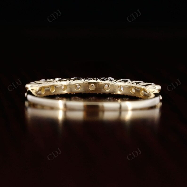 Heart Prong Round 0.61CTW lab diamond wedding band customdiamjewel