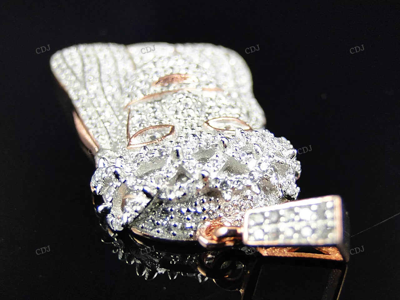 Hip Hop Fully Iced Out Moissanite Jesus Pendant hip hop jewelry CustomDiamJewel