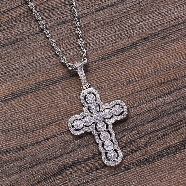 Moissanite Custom VVS Cross Pendant hip hop jewelry CustomDiamJewel