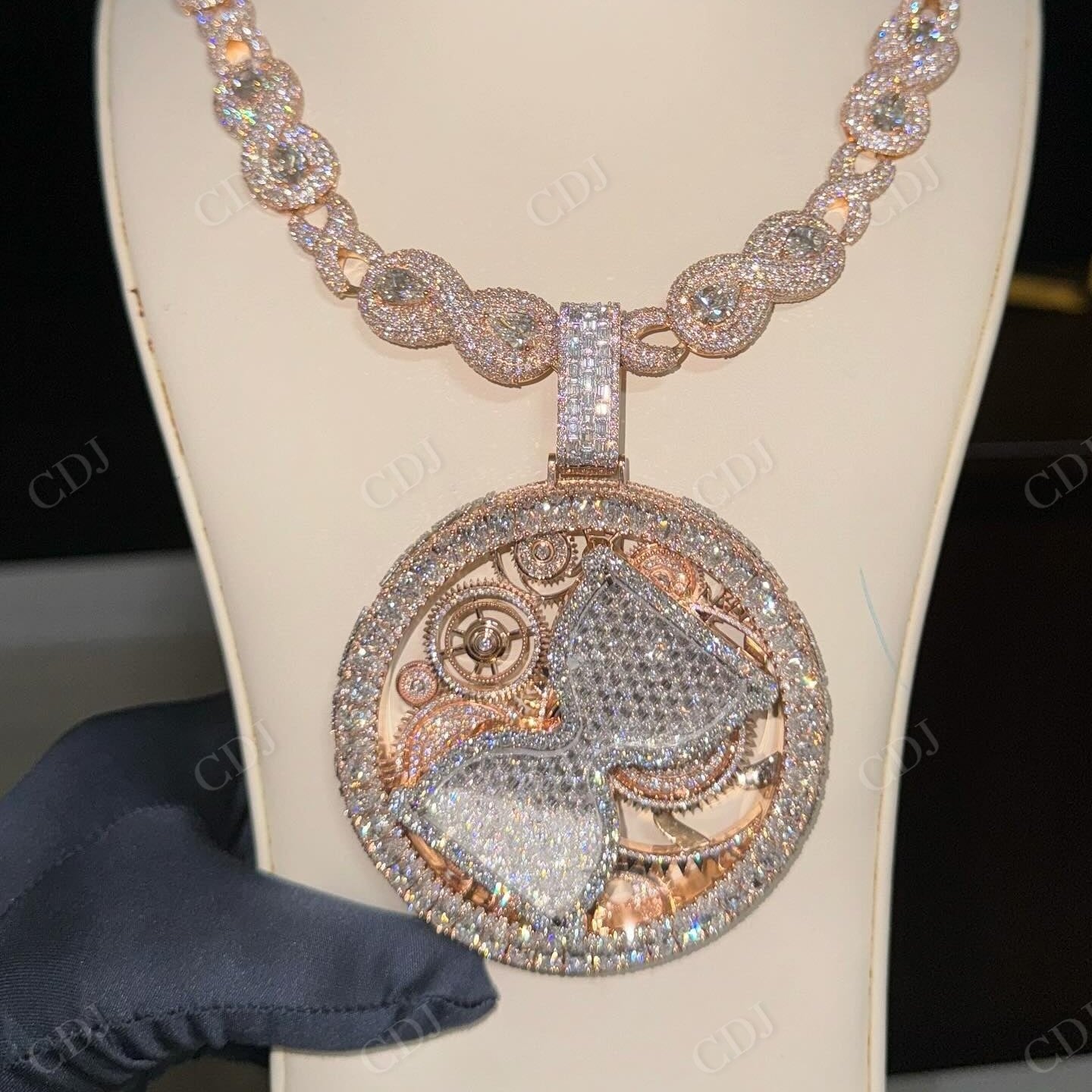 Hip Hop Moissanite Diamond Luxurious Pendant hip hop jewelry CustomDiamJewel