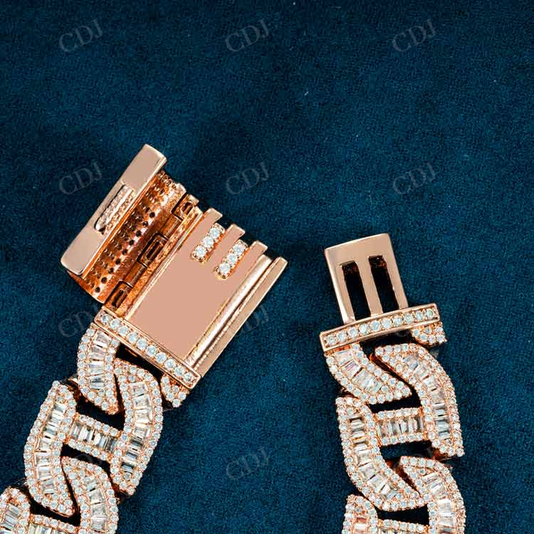 15MM Rose Gold Mariner Link Bracelet hip hop jewelry customdiamjewel