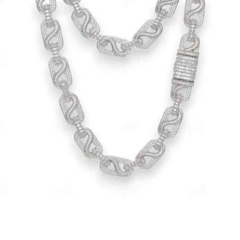 Hip Hop Gucci Link Chain Necklace Passes Diamond Test hip hop jewelry CustomDiamJewel