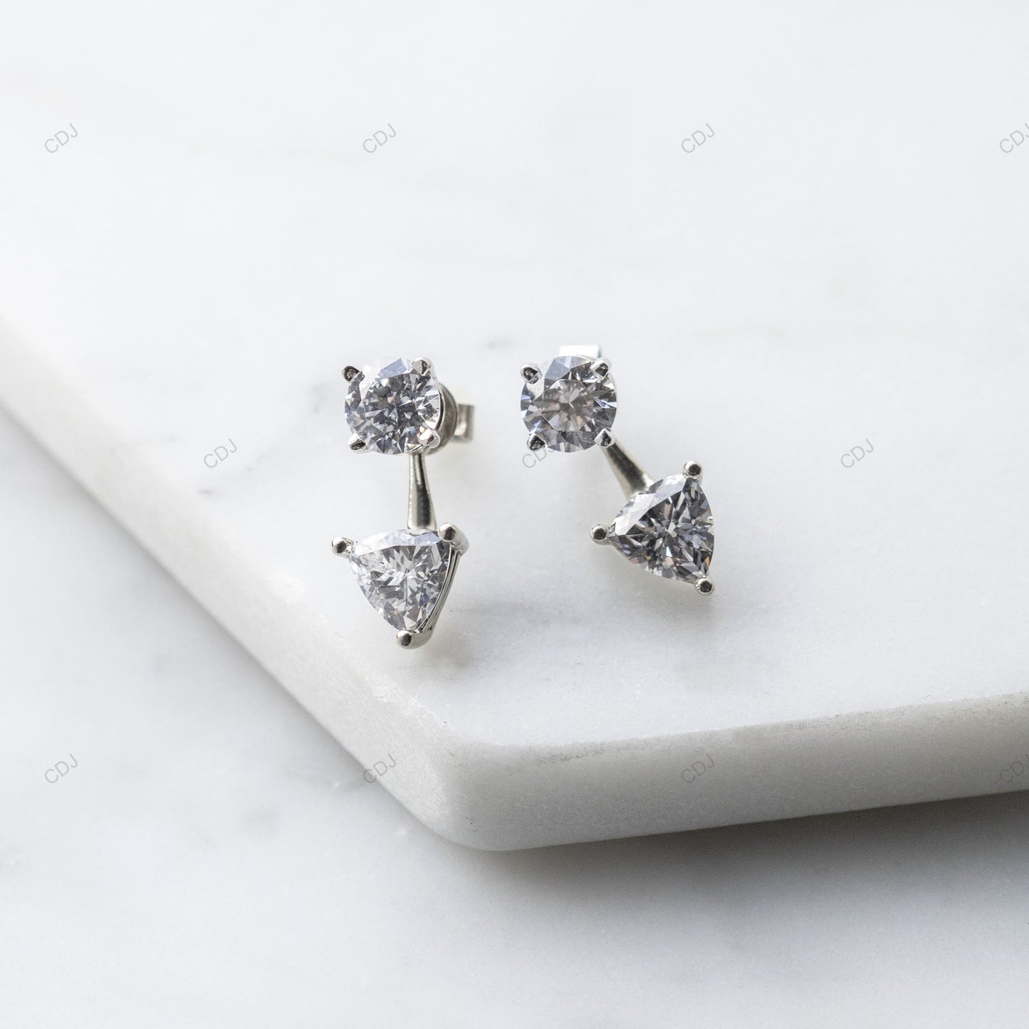 Trinity Spark 2-in-1 Gold Lab-Grown Diamond Ear Jacket Earrings