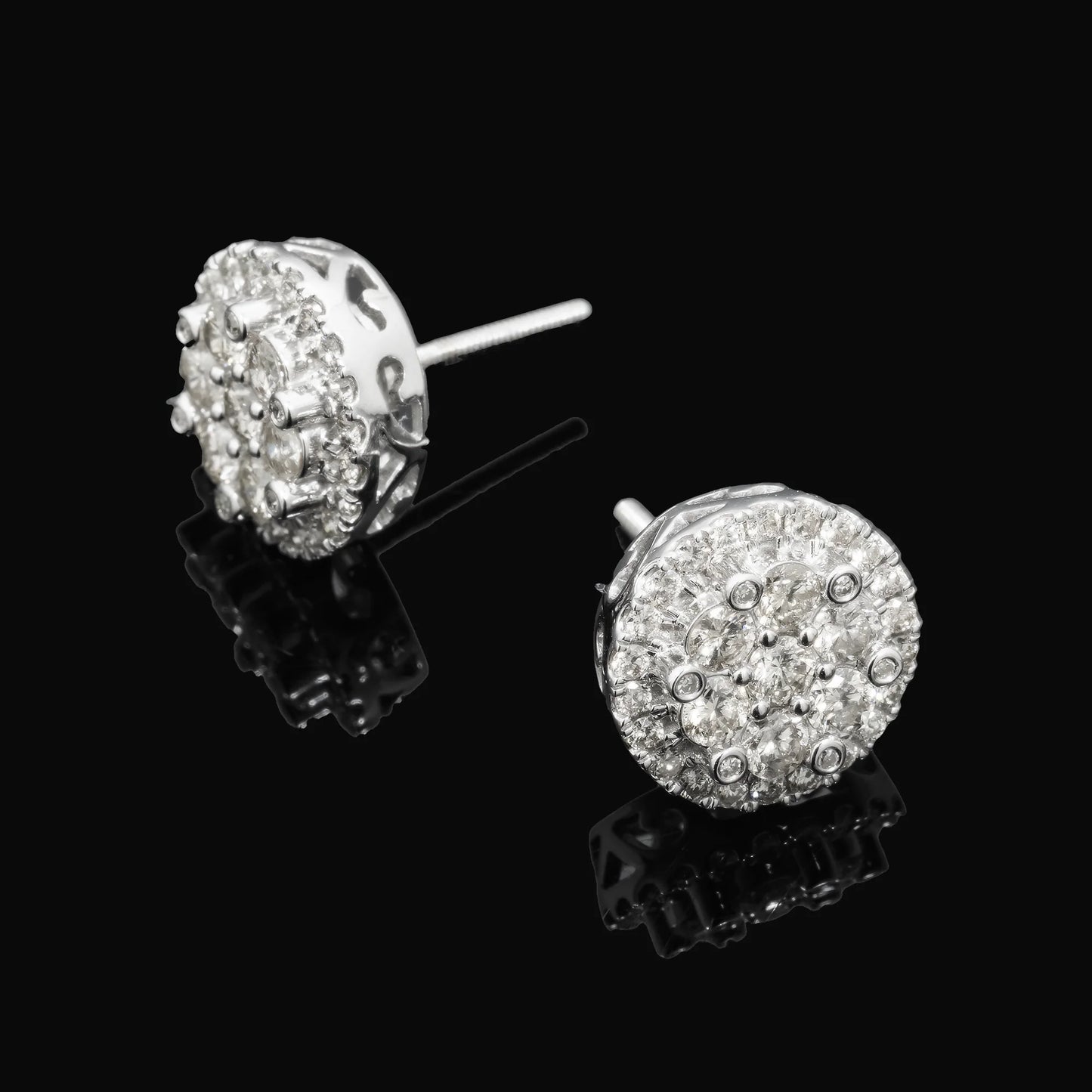 Luxury Yellow Gold Lab Diamond Stud Earrings hip hop jewelry customdiamjewel