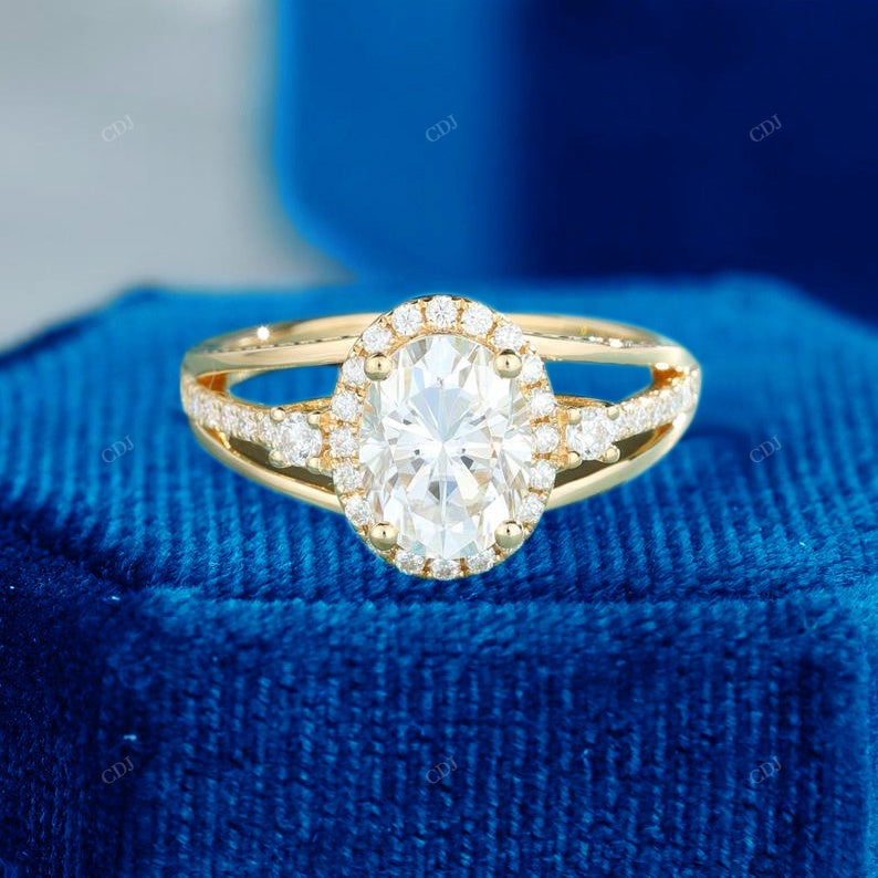 Oval Cut Lab-Grown Diamond Halo Ring